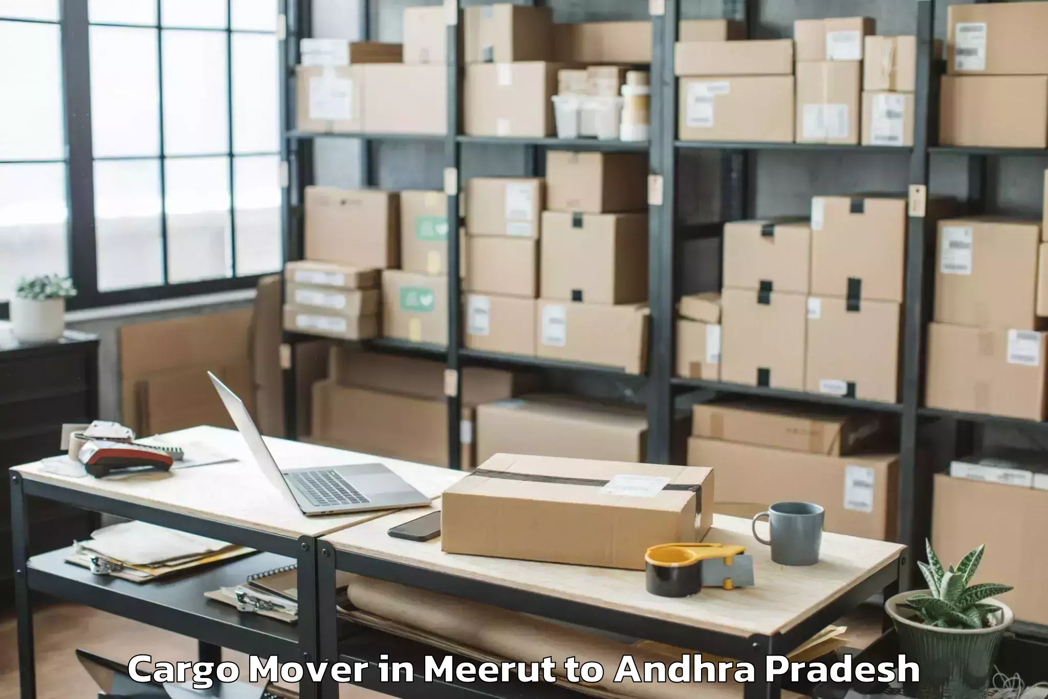 Book Meerut to Peddvaduguru Cargo Mover